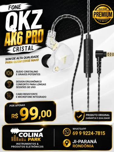Fone QKZ AK6 PRO Branco