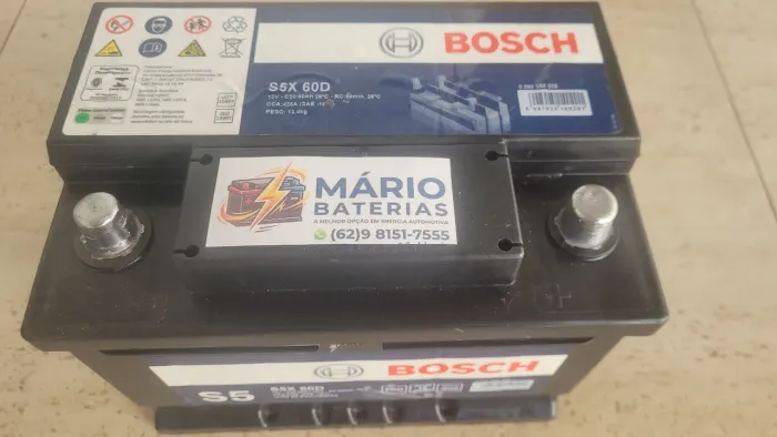 Bateria BOSCH 60 Ampéres. SEMINOVA com Garantia de 6 meses.<br>