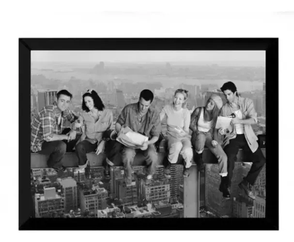 quadro decorativo série friends c moldura - decoração - warner - geek - nerd