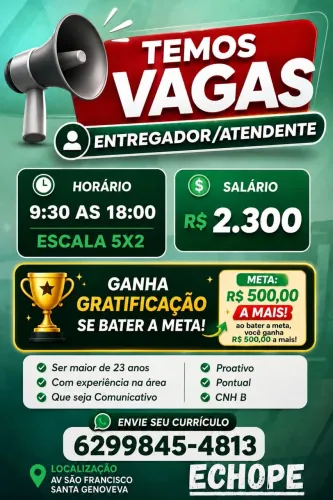 Vaga para entregador