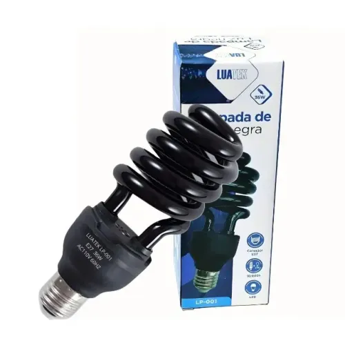 Lâmpada LED de Luz Negra E27 para Efeito Neon Festas e Decoração