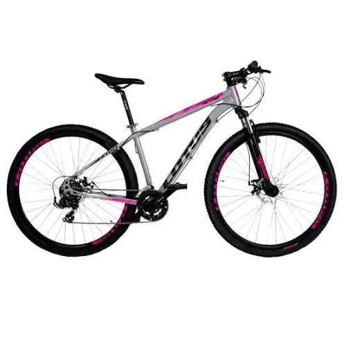 BICICLETA LOTUS CINZA COM ROSA NOVA