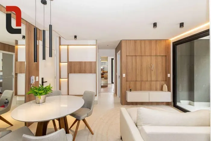 Plural Apto Decorado 66m² 2 quartos, sacada gourmet e 1 vaga no Água Verde