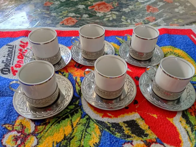 Jogo de xícaras de café vera cruz