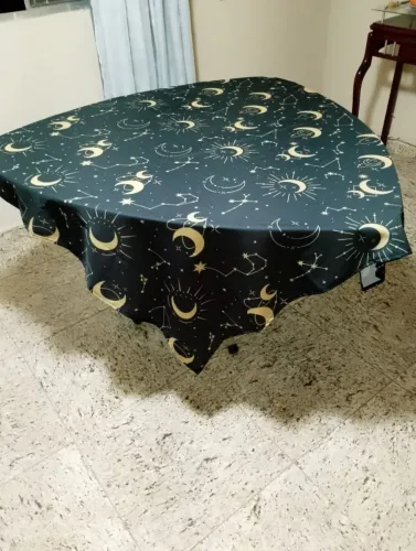 Mesa de vidro redonda com base de metal - Excelente estado