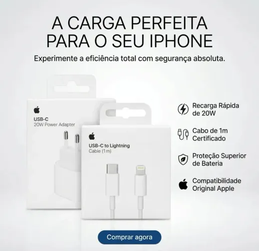 Carregador IPhone Tipo C