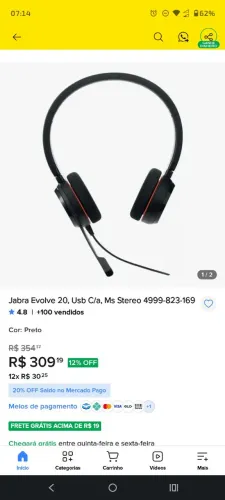 Fone headset jabra