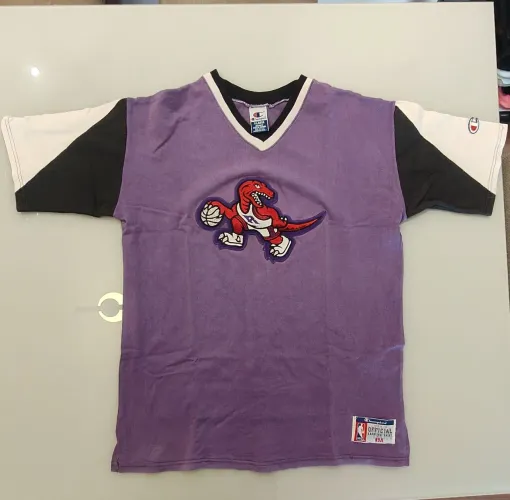Blusa aquecimento Toronto Raptors 1996 TAM GG
