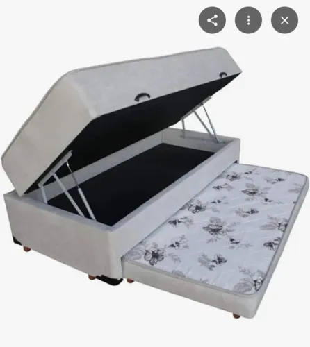 Cama baú com auxiliar