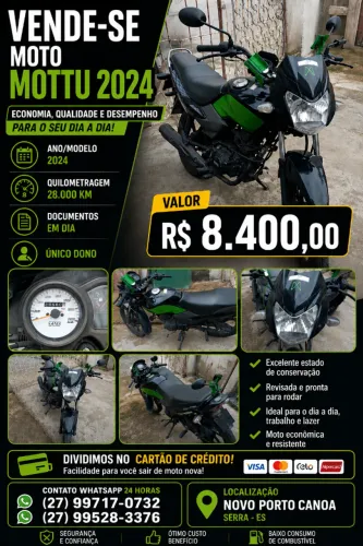 Mottu 2024 a venda quitado 