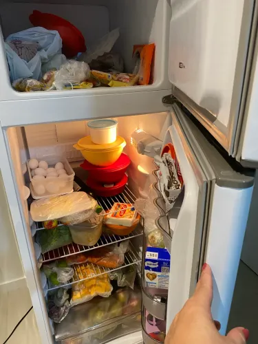 Geladeira esmaltec branca