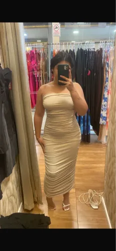 Vestido Para Festa Midi Tomara Que Caia