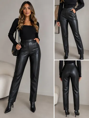 Calça couro sintético marca top