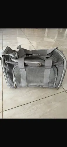 Bolsa de transporte viagem pet (cachorro e gato) - Duke & Dixie (nova nunca usada) - Cinza