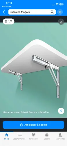 Mesa dobrável