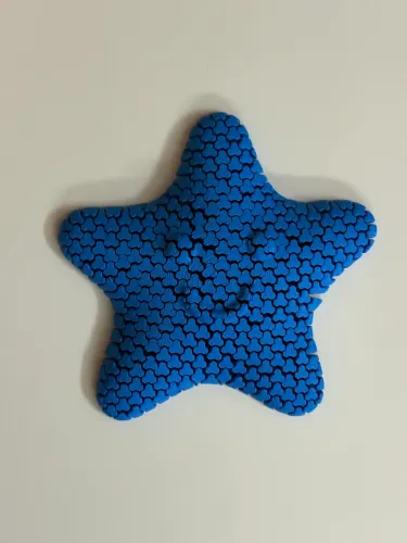 Estrela Flexível Azul Sensorial Anti Stress