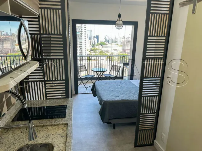 Brooklyn Studios, Studio mobiliado no Brooklin com varanda | Ideal para morar ou investir