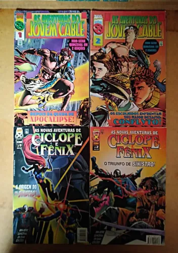 Hq As Novas Aventuras De Ciclope Fênix e Aventuras Jovem Cable completas Abril X-MEN