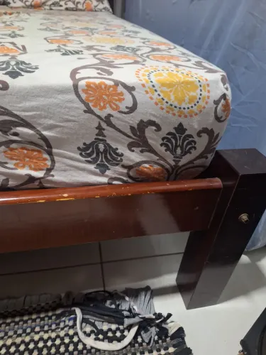 Cama Casal Madeira com Colchão e Fogão Coocktop