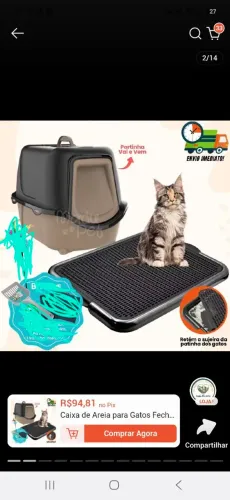 caixa de areia para gatos fechada com portinha + tapete para reter areia + pá (3 peças)