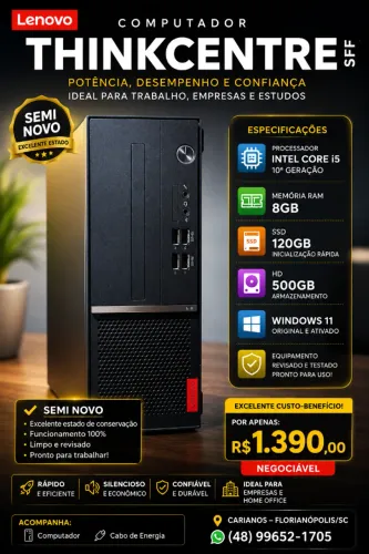 Computador Lenovo ThinkCentre Small Form Factor (SFF)