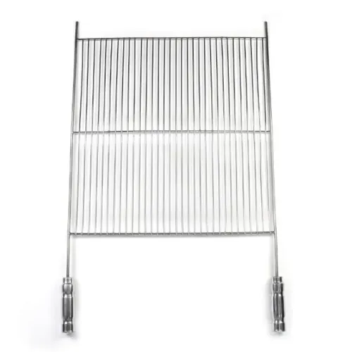 Grelha inox liga 304 uruguaia 50x50 cm soldada barras redondas