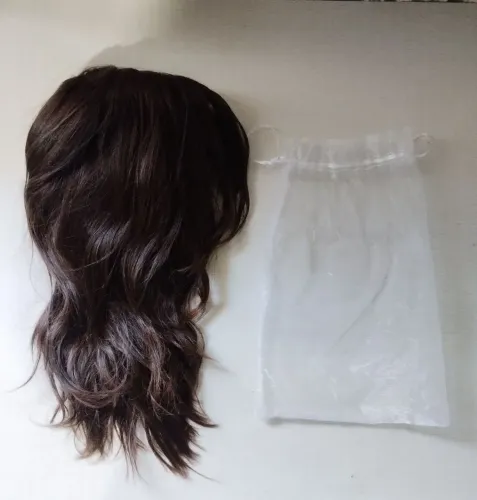 Peruca Cabelo Humano Orgânico Castanho Natural Tam. M Vitória Regea Perucas
