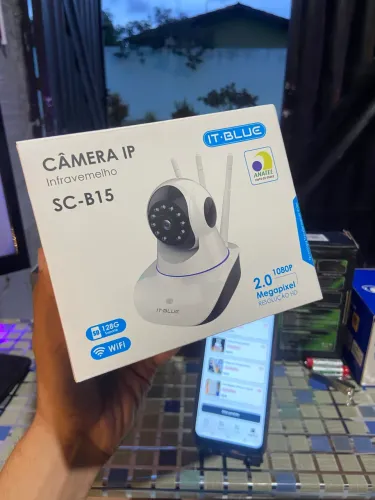 Câmera de segurança Ip 3 antenas Interna