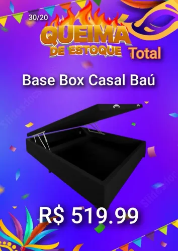 BASE BOX CASAL BAÚ 