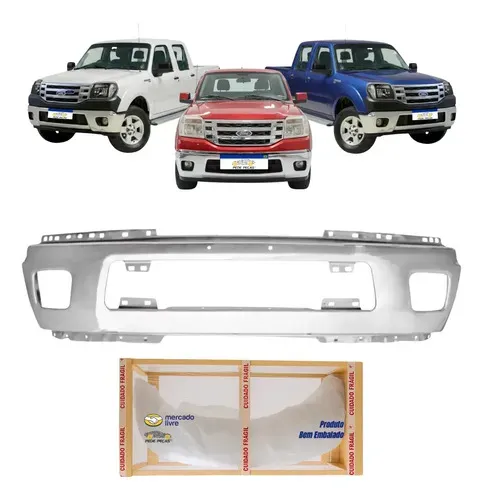 Parachoque Dianteiro Ford Ranger 2010 2011 2012 Cromado Cromado