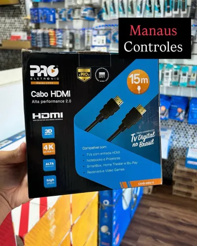Cabo Hdmi de 15 Metros 2.0 Ultra HD 4K Ideal para Projetor 