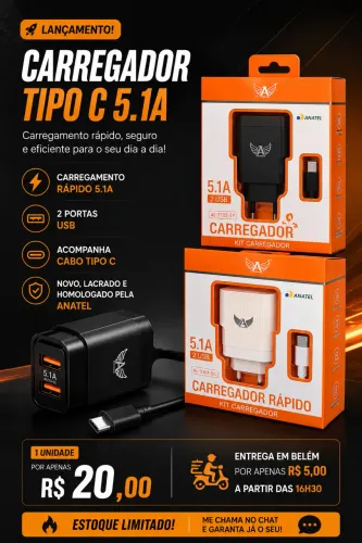 Carregador tipo C