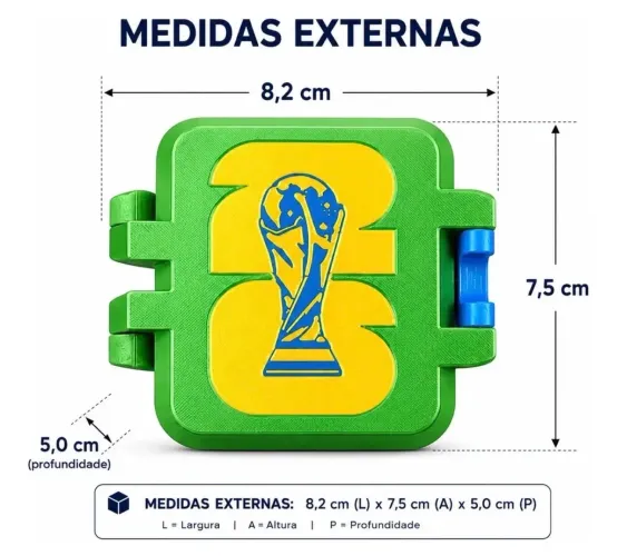 Figurinhas copa do mundo caixa case colecionáveis