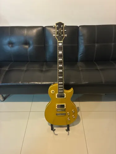 Guitarra Les Paul Strinberg Gold Top (Dourada) + Encordoamento Elixir 0.10