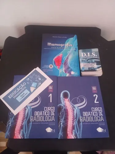 Livros da área de Radiologia+dicionário da saude+ cheque com 600 cursos