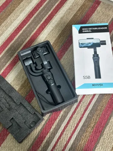 Estabilizador Gimbal S5B Novavida + Microfone Sem Fio K9