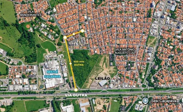 Área Comercial de 1700mts2 a 800mts da Via Dutra - Caçapava/SP
