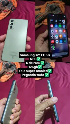 S21 FE 5G com trinco fio de cabelo