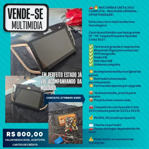 Multimidia 10 polegadas