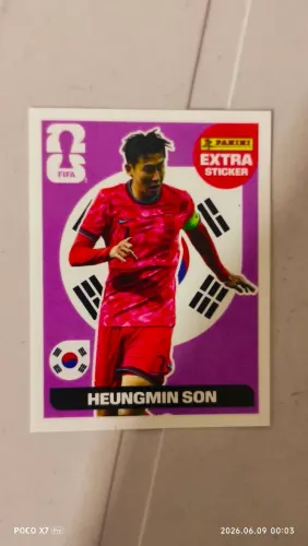 Figurinha Extra Legend Copa 2026<br><br>Heungmin Son Roxa Lendária