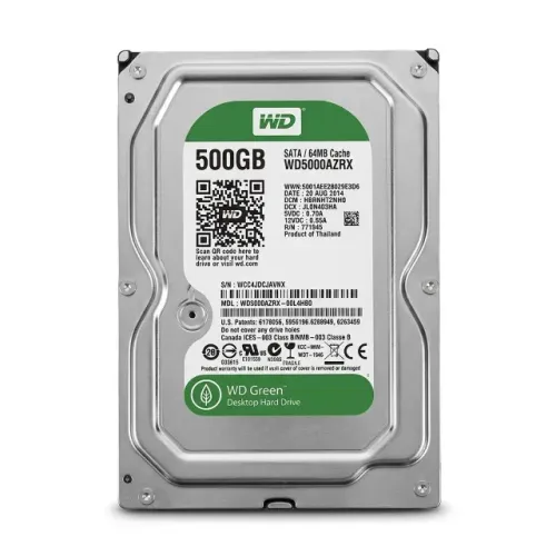 HD Interno 500GB WD Caviar Green 3.5 Pol SATA III 64MB WD5000AZRX