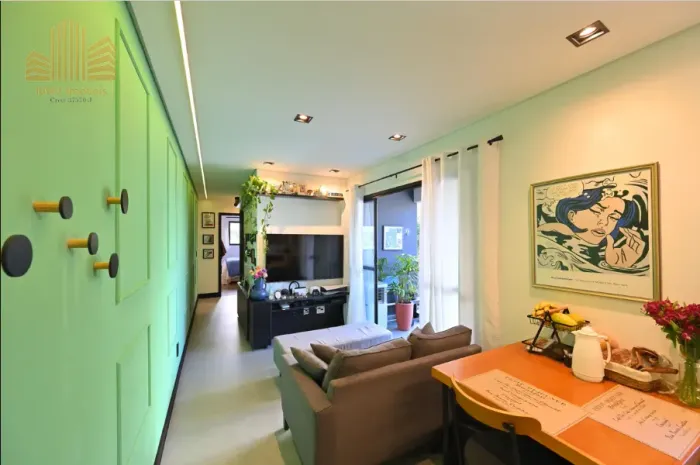 Belo apartamento totalmente mobiliado com área de lazer e perfeita disposição!!