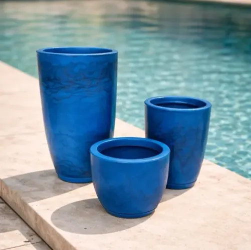 VASO DE PLANTA/FLOR AZUL
