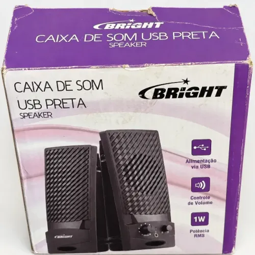 Caixas de Som USB Bright para Computador 1W RMS