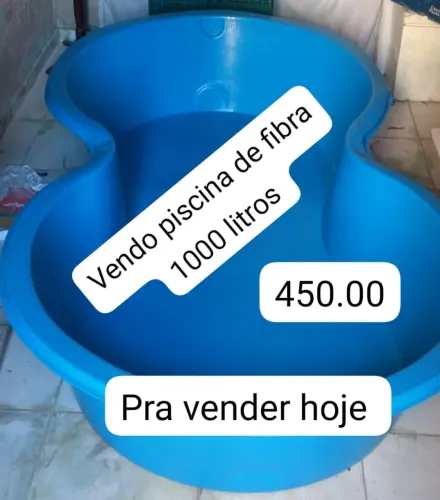 Vendo piscina de fibra de 1000 litros