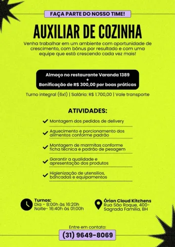 Auxiliar de Cozinha
