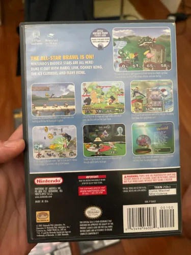     Super Smash Bros Melee Nintendo GameCube Completo com Caixa e Manual