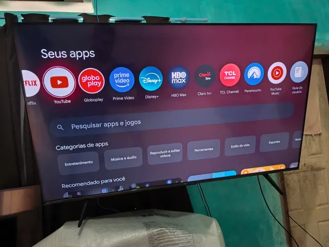 Smart TV 55? 4K TCL 55P755 Ultra HD LED Google TV Dolby Vision Atmos Sem Bordas