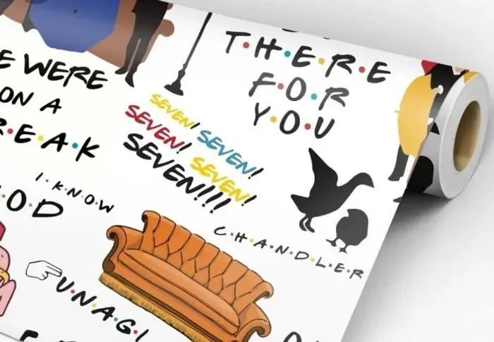Papel de Parede Lavável Adesivo Autocolante - Série Friends - 3 metros