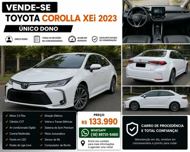 Toyota Corolla XEI 2.0 Flex 16V Aut. 2023